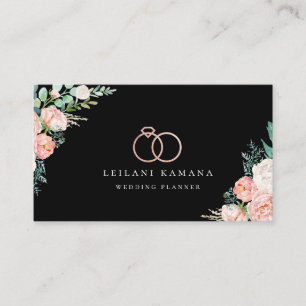 Elegante Rose Gold Rings Visitenkarte