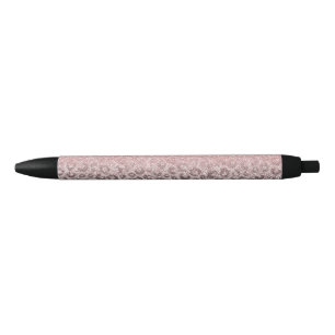 Elegante Rose Gold & Silver Glitzer Leopard Print Kugelschreiber