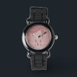 Elegante Rose Gold Sparkle Glitzer Tropfen Monogra Armbanduhr<br><div class="desc">Girly Rose Gold Sparkle Glitzer Tropfen Monogram Watch mit Mode Imitate rot Rosa/Rose Gold Glitzer Tropfen auf einem schicken Hintergrund mit Ihrem eigenen Monogramm und Namen. Bitte kontaktieren Sie uns unter cedarandstring@gmail.com ,  wenn Sie Hilfe beim Design oder den passenden Produkten benötigen.</div>