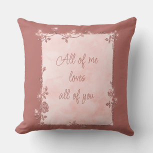 Elegante Rose Gold Sparkle Rahmen Kissen