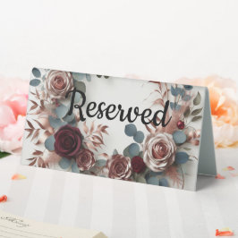 Elegante Rose Gold und Burgund Rose Blumenbeete Tischaufsteller