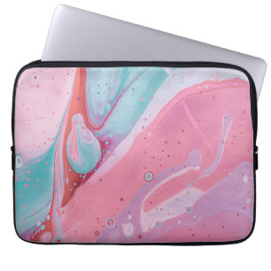 Elegante Rose Gold- und Weißquarz-Marmor-Laptop-Hü Laptopschutzhülle