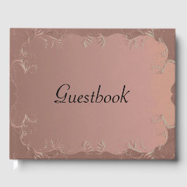 Elegante Rose Gold Wedding Gästebuch
