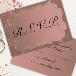 Elegante Rose Gold Wedding RSVP