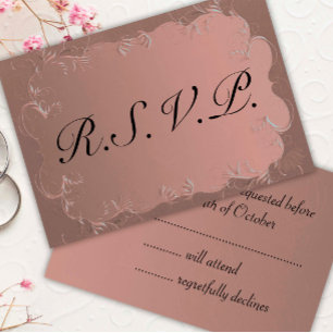 Elegante Rose Gold Wedding RSVP