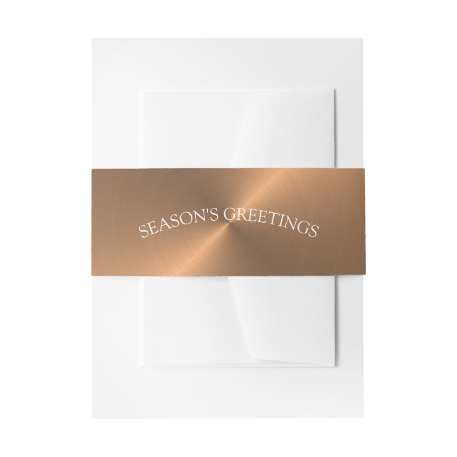 Elegante Rose Gold Weihnachten Einladungsbanderole (Vorderseite Beispiel)