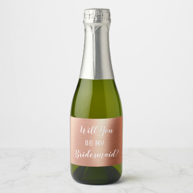 Elegante Rose Gold werden Sie meine Bridesmaid sei (Vorderseite)
