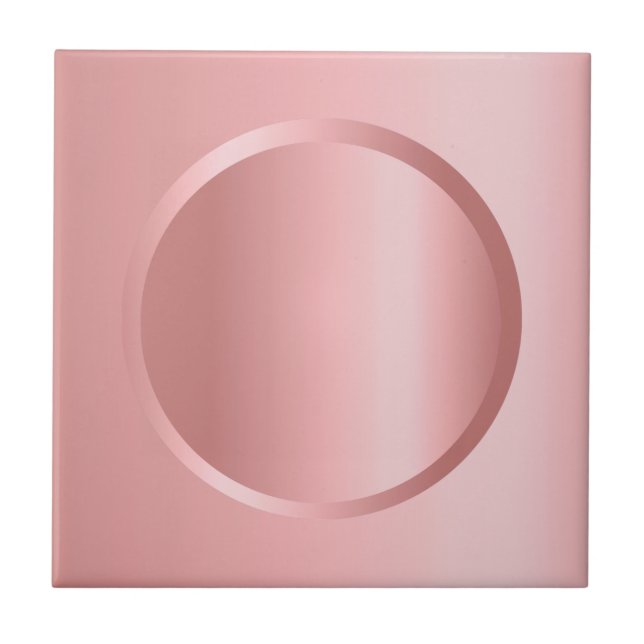 Elegante Rose Goldänderbare Bildvorlage Fliese (Vorderseite)