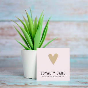 Elegante Rose Golden Heart Salon Loyalität Treuekarte