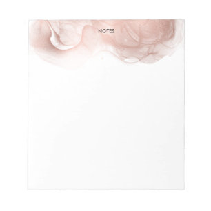 Elegante Rose Goldene Flora und Fauna Personalisie Notizblock