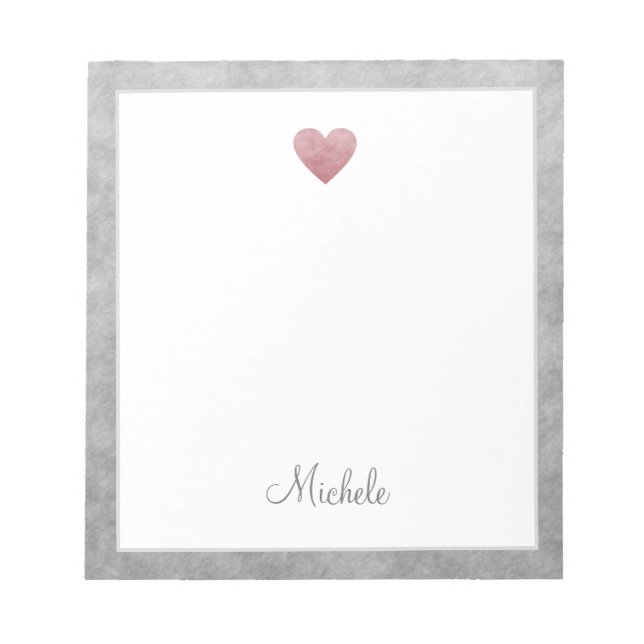 Elegante Rose Goldene Foil Highlights Modernes Skr Notizblock (Vorderseite)