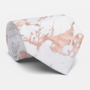 Elegante Rose Goldene Foil Piazza della Riforma Krawatte