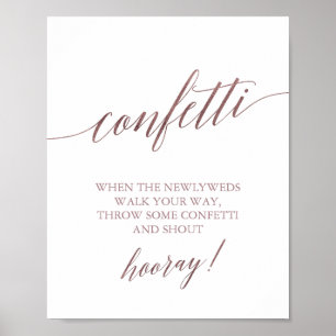 Elegante Rose Goldene Kalligrafie Poster