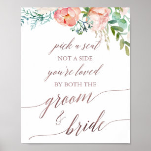 Elegante Rose Goldene Kalligrafie Wählen Sie ein Z Poster