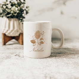 Elegante Rose Goldener Individuelle Name Kaffeetasse