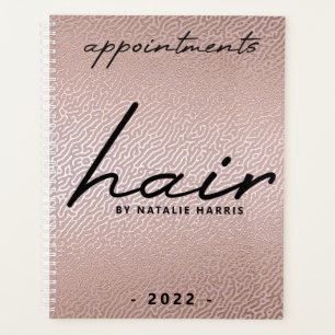 Elegante Rose Goldenes Haar Chic Terminkalender Planer
