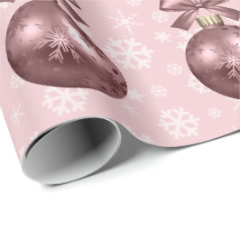 Elegante Rose Goldenes Weihnachtsgeschmack Geschenkpapier