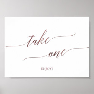 Elegante Rose Goldkalligraphie gewinnt einen Vorte Poster