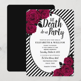 Elegante Rose Gothic bis Tod Do us Part Wedding Einladung