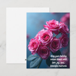 Elegante Rose Grußkarte Feiertagskarte