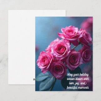 Elegante Rose Grußkarte Feiertagskarte
