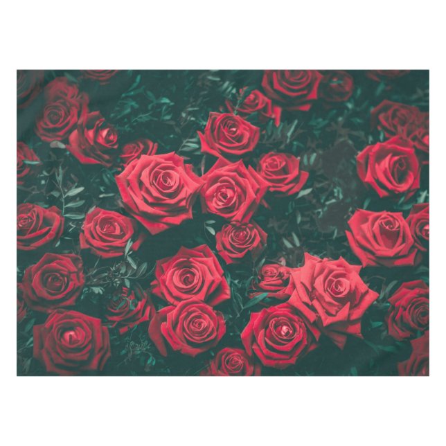 Elegante Rose im Blumenwerk| Tablettenfilm Tischdecke (Vorderseite (Horizontal))