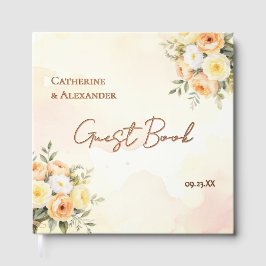 Elegante Rose im Wasser Hochzeiten Gästebuch