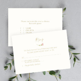 Elegante Rose & Ivory UAWG & Menu Response Card