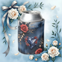 Elegante Rose mit goldenem Blattwerk