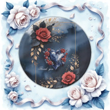 Elegante Rose mit goldenem Blattwerk