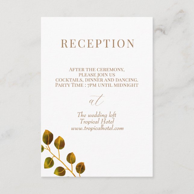 Elegante Rose Monogram Begleitkarte (Vorderseite)