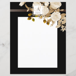 Elegante Rose Monogram Black