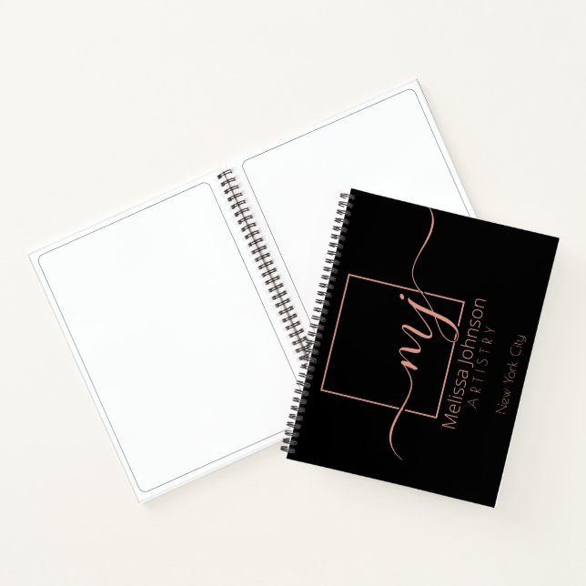 Elegante Rose Notizbuch (Innenseite)