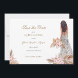 Elegante Rose Pampas Grass Quinceañera Save The Date<br><div class="desc">Elegante Rose Pampas Grass Quinceañera Save the Date</div>
