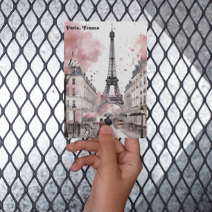 Elegante Rose Paris Frankreich Romantischer Eiffel Postkarte