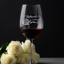 Elegante Rose Personalisierte Brautjungfrau Hochze