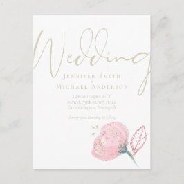 Elegante Rose Postkarte