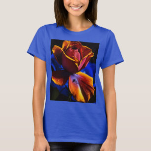 Elegante Rose Print Women's T - Shirt .
