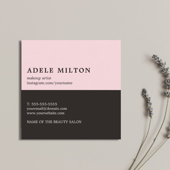 Elegante Rose Quadratische Visitenkarte (Von Creator hochgeladen)