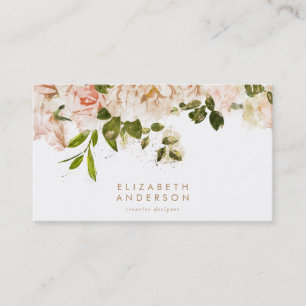 Elegante Rose Romance Business Card Visitenkarte