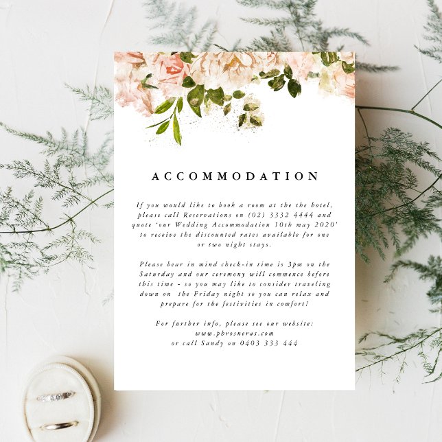 Elegante Rose Romance Wedding Cards Begleitkarte (Von Creator hochgeladen)