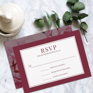 Elegante Rose Rosa Romantische Hochzeitskarte Einladung