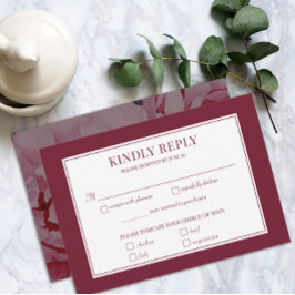 Elegante Rose Rosa Romantische Hochzeitskarte RSVP Einladung