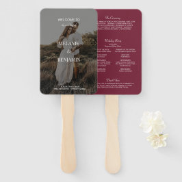 Elegante Rose Rosa Romantisches Hochzeitsprogramm Fächer