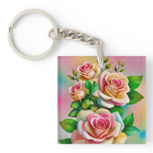 Elegante Rose Rosa und Gelbe Wasserfarbenpastel