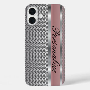 Elegante Rose Rosa- und Silbermetalldesign title_seo2