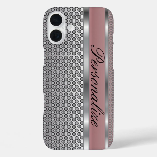 Elegante Rose Rosa- und Silbermetalldesign title_seo2 (Rückseite)