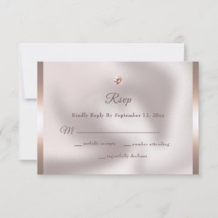 Elegante Rose RSVP Karte