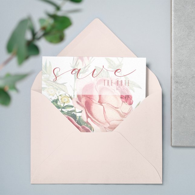 Elegante Rose Save the Date Vorlage (Von Creator hochgeladen)