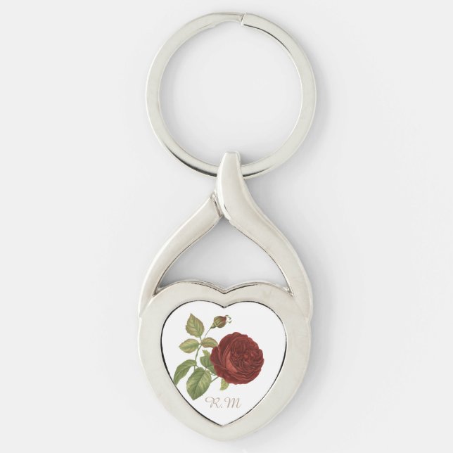 Elegante Rose Schlüsselanhänger (Vorderseite)